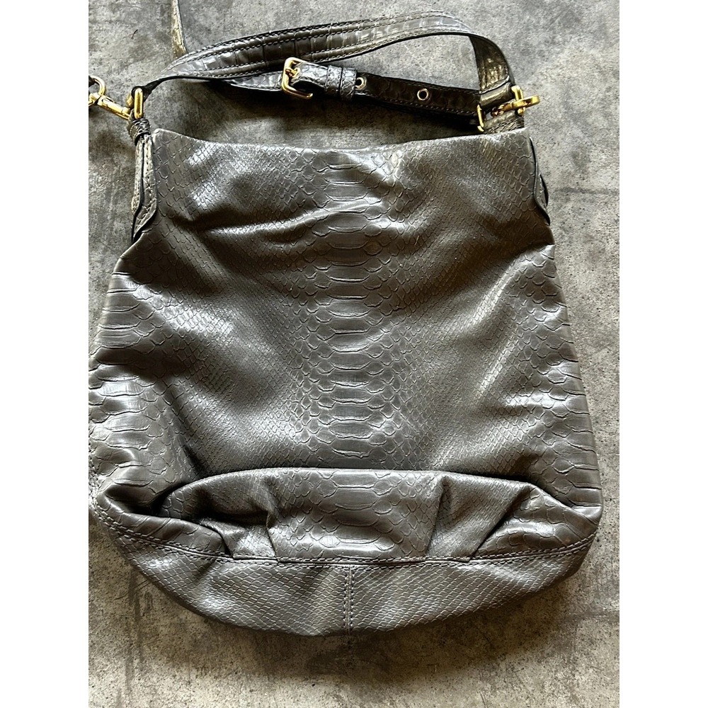 Marc By Marc Jacobs Gray Python Embossed Leather … - image 4
